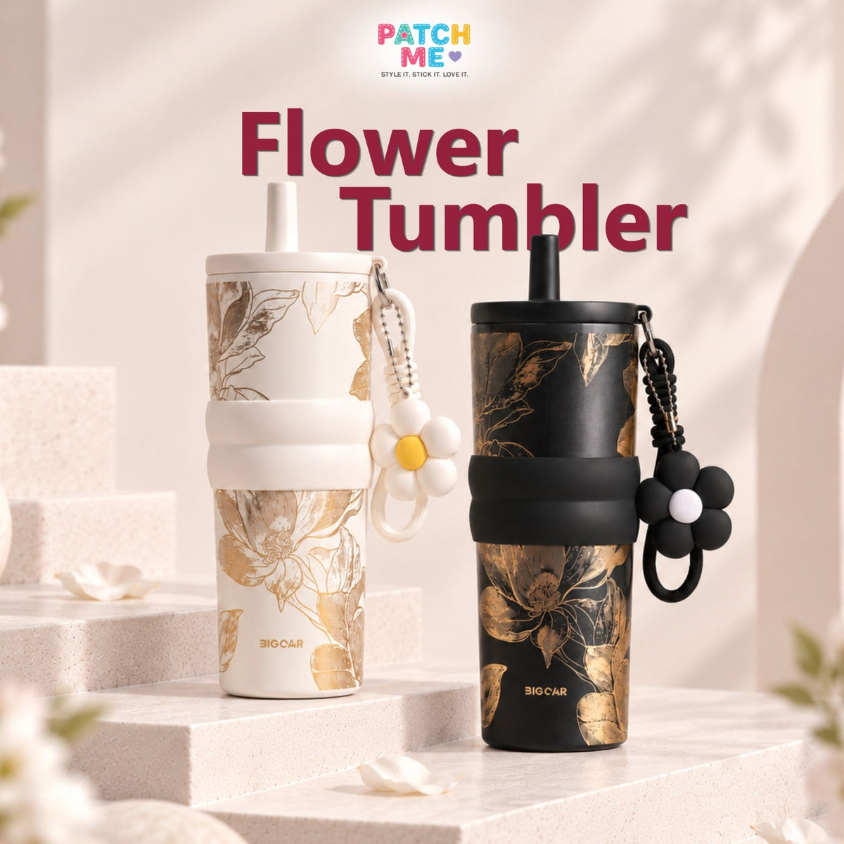 PATCH ME - Tumbler 710ML Stainless Steel Flower
