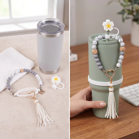 PATCH ME - Set Aksesoris Tumbler Strap Manik-Manik Charm Cute