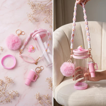 PATCH ME - Set Aksesoris Tumbler Strap Manik-Manik Charm Cute