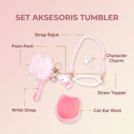 PATCH ME - Set Aksesoris Tumbler Strap Manik-Manik Charm Cute