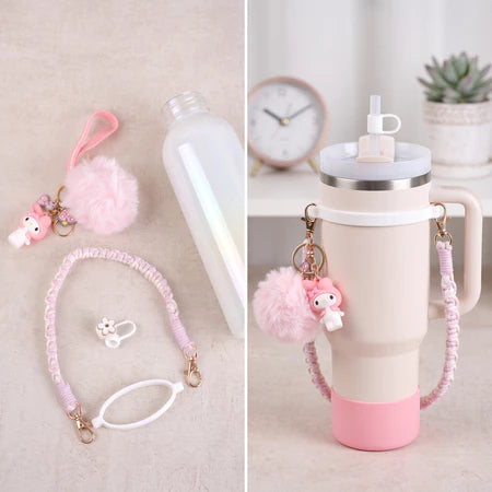 PATCH ME - Set Aksesoris Tumbler Strap Manik-Manik Charm Cute
