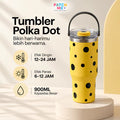 PATCH ME - Tumbler Handle Stainless 900ML Karakter Polkadot