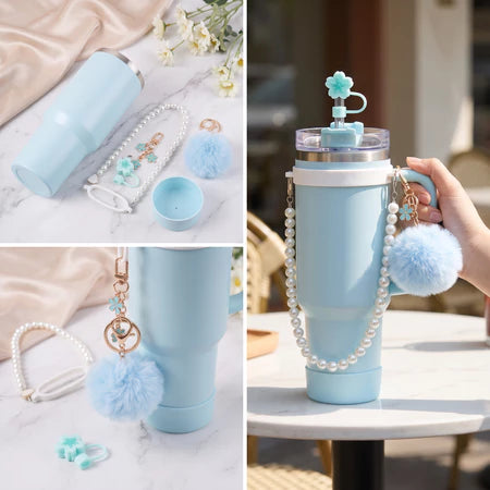 PATCH ME - Set Aksesoris Tumbler Strap Manik-Manik Charm Cute