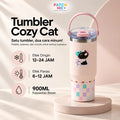 PATCH ME - Tumbler Handle Stainless 900ML Karakter Cozy Cat