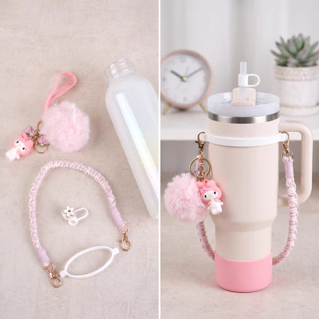 PATCH ME - Set Aksesoris Tumbler Strap Manik-Manik Charm Cute