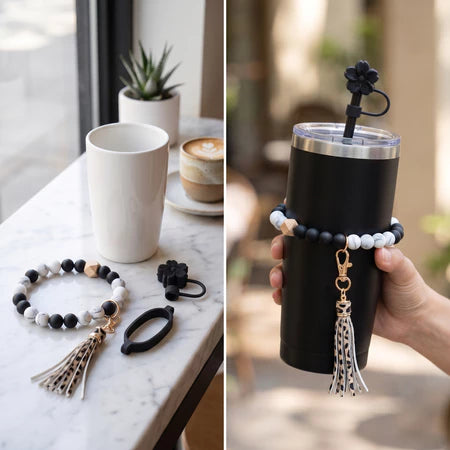 PATCH ME - Set Aksesoris Tumbler Strap Manik-Manik Charm Cute