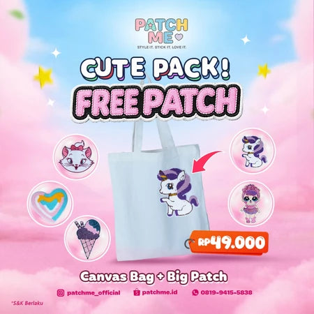 PATCH ME - Tote Bag Canvas Polos [Free Patch]