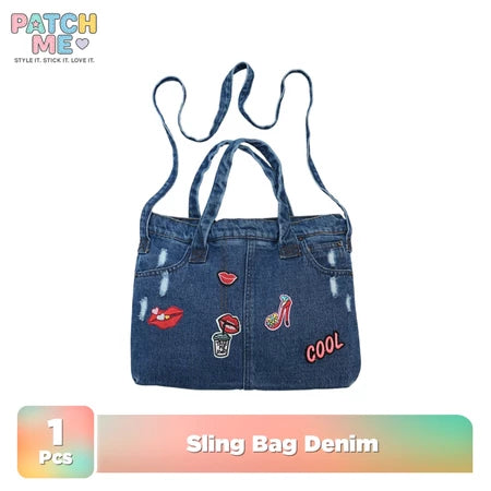 PATCH ME - Tote Bag Denim Jeans Custom Aesthetic [Free Patch]