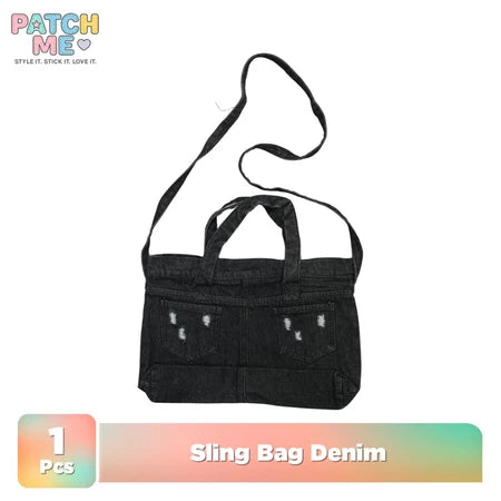 PATCH ME - Tote Bag Denim Jeans Custom Aesthetic [Free Patch]